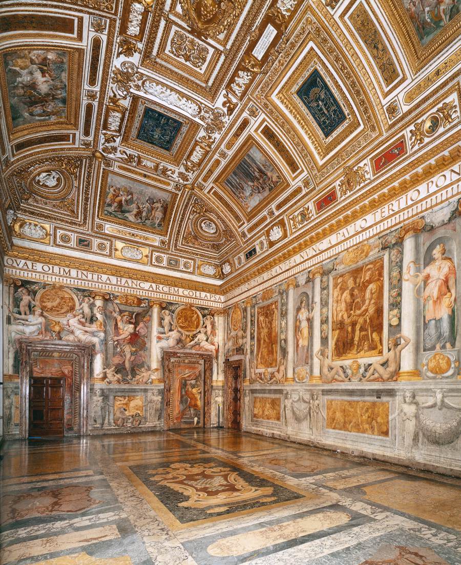 Frescoes by Perin del Vaga, Sala Paolina, Castel Sant' Angelo, Rome