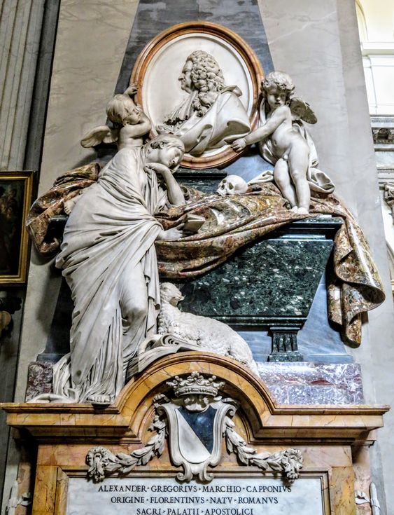 Funerary monument (1746) to Alessandro Gregorio Capponi, San Giovanni dei Fiorentini, Rome