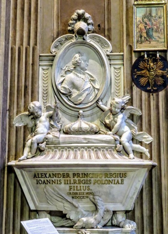 Funerary monument to Alexander Sobieski by Camillo Rusconi (1658-1728), church of Santa Maria della Concezione dei Cappuccini, Rome