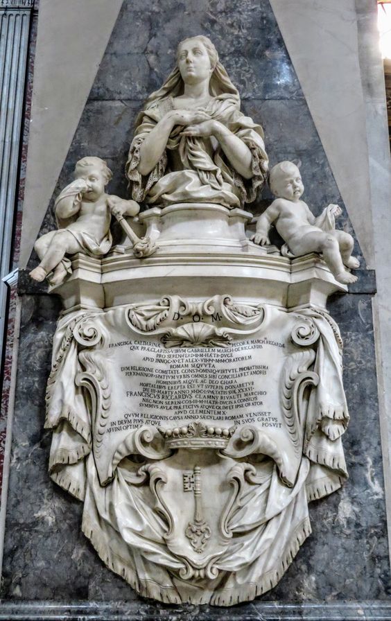 Funerary monument to Francesca Calderini Pecori Riccardi (1655) by Antonio Raggi, San Giovanni dei Fiorentini, Rome