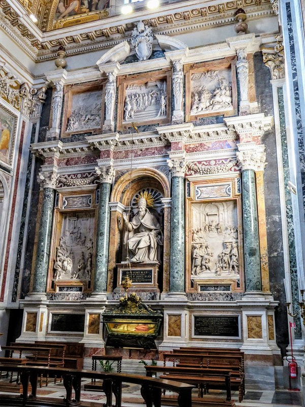 Funerary monument to Pope St Pius V, Cappella Sistina, Santa Maria Maggiore, Rome