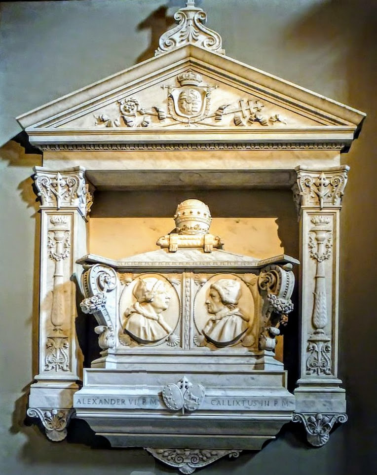 Funerary Monument to Popes Callixtus III and Alexander VI, Santa Maria in Monserrato, Rome