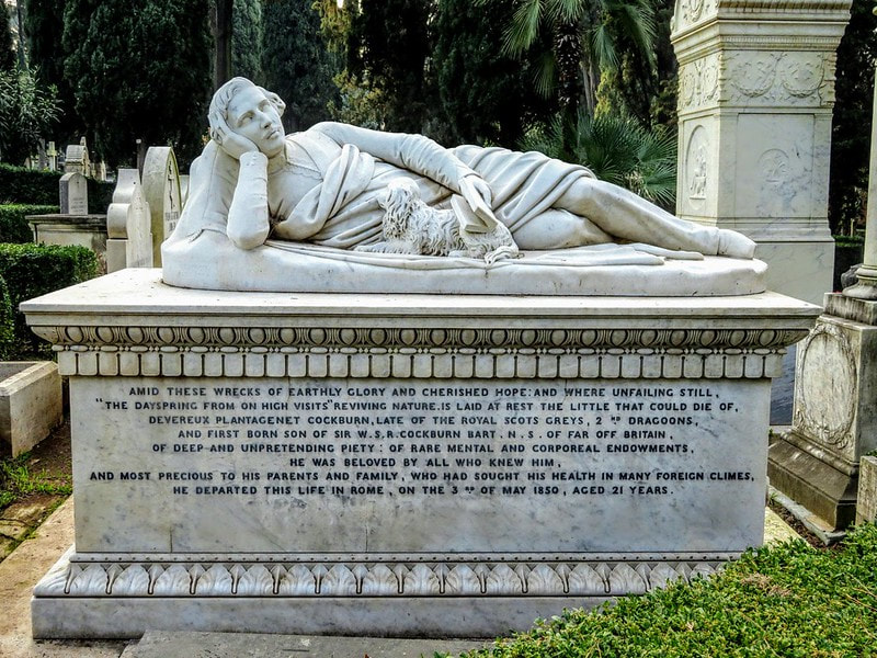 Tomb of Devereux Plantagenet Cockburn, English Cemetery, Rome