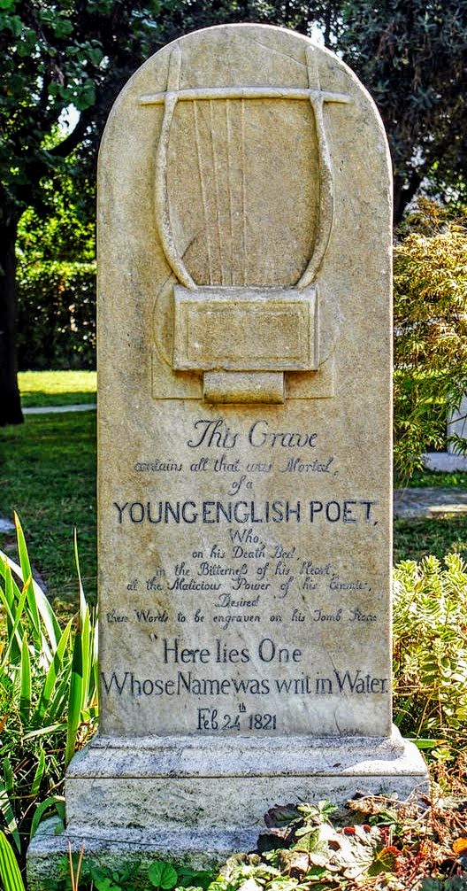 Grave of John Keats, 'English' Cemetery, Rome