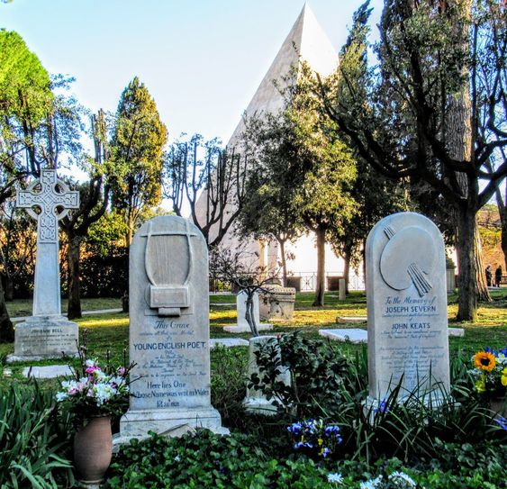 Graves of John Keats and Joseph Severn, 'Protestant' Cemetery, Rome