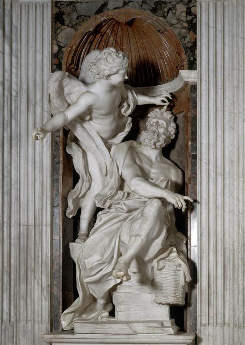 Habbakuk and the Angel by Bernini, Chigi Chapel, Santa Maria del Popolo, Rome