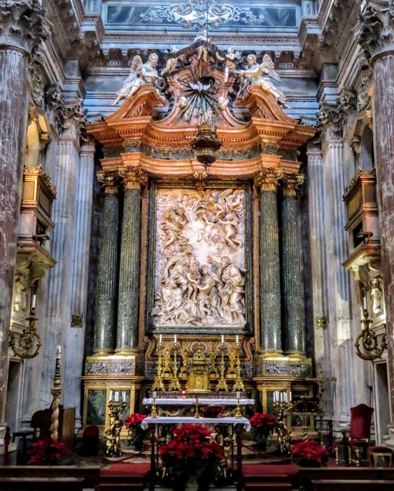 High altar of the church of Sant' Agnese in Agone, Rome