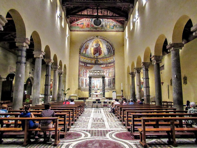 Interior of church of San Saba, Rome