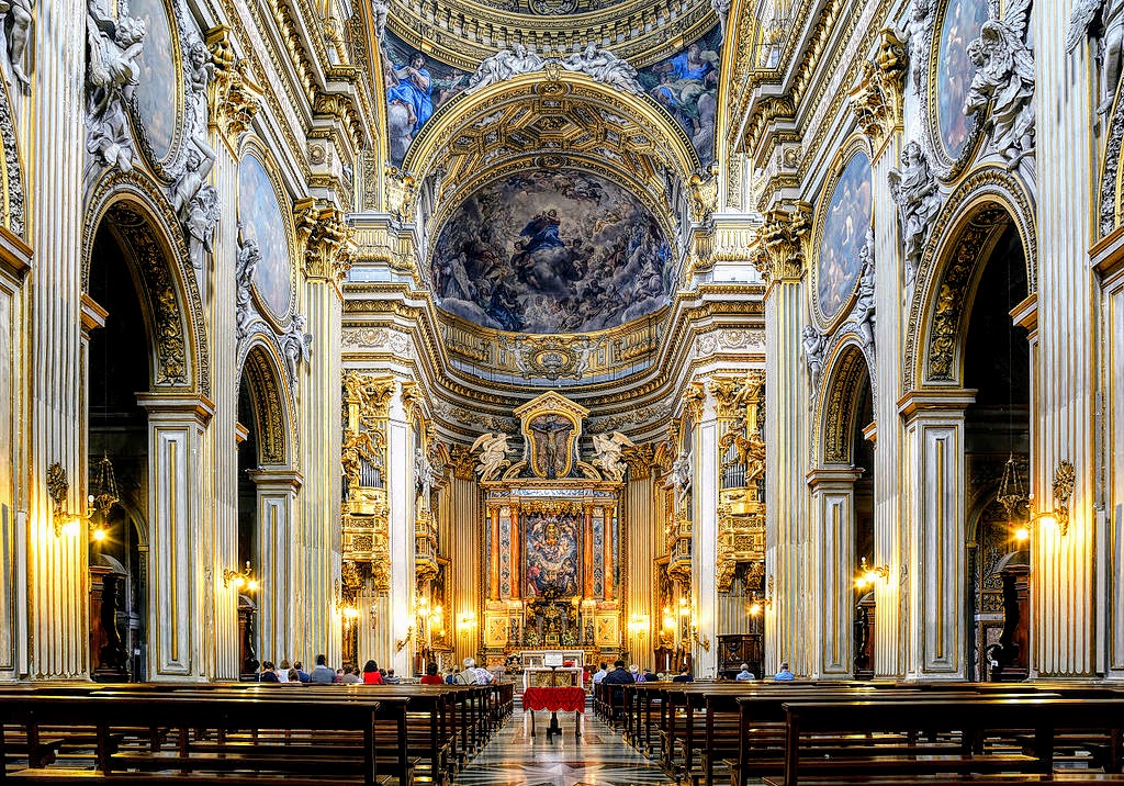 Interior of the Chiesa Nuova (Santa Maria in Vallicella), Rome