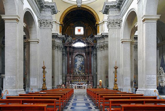 Interior of the church of San Giovanni dei Fiorentini, Rome
