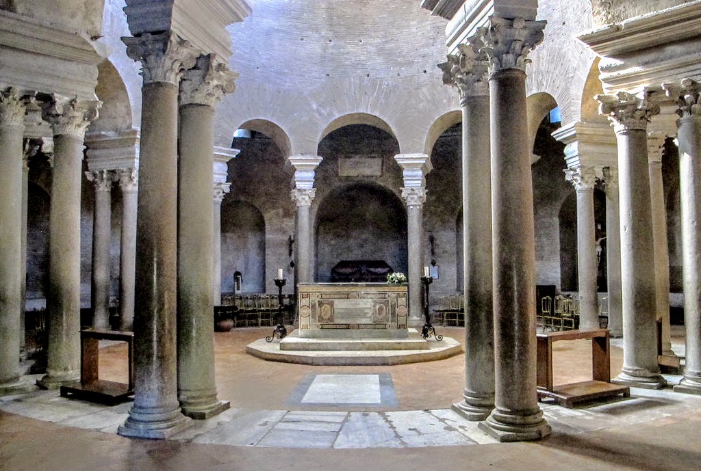 Interior of the church of Santa Costanza, Rome