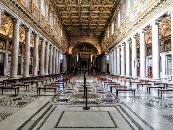 Interior of the church of Santa Maria Maggiore, Rome