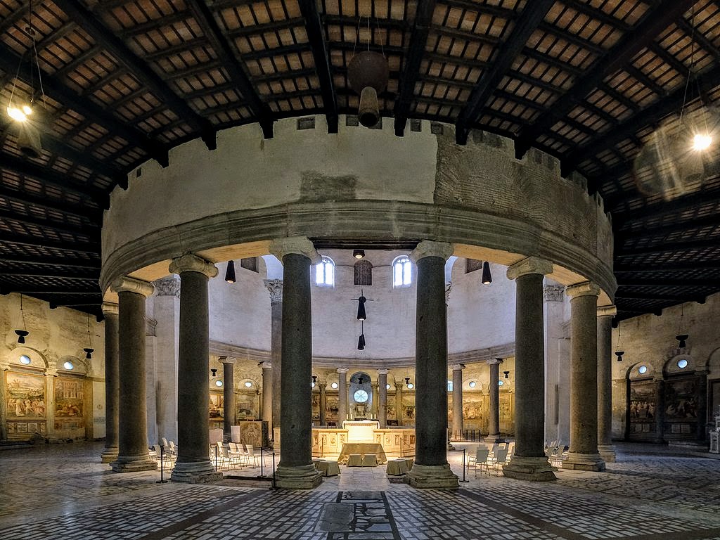 Interior of the Church of Santo Stefano Rotondo al Celio, Rome