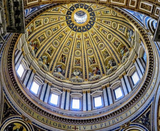 Interior of the dome of St Peter's Basilica, Rome