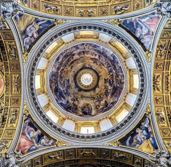 Interior of the dome of the Cappella Paolina, Santa Maria Maggiore, Rome