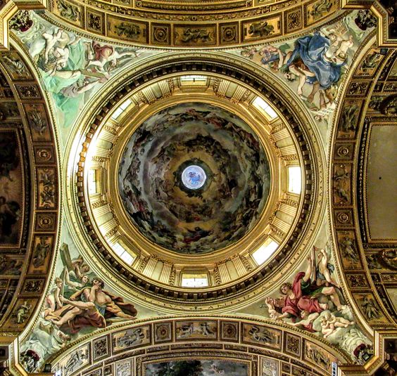 Interior of the dome, church of Sant&#x27; Andrea della Valle, Rome