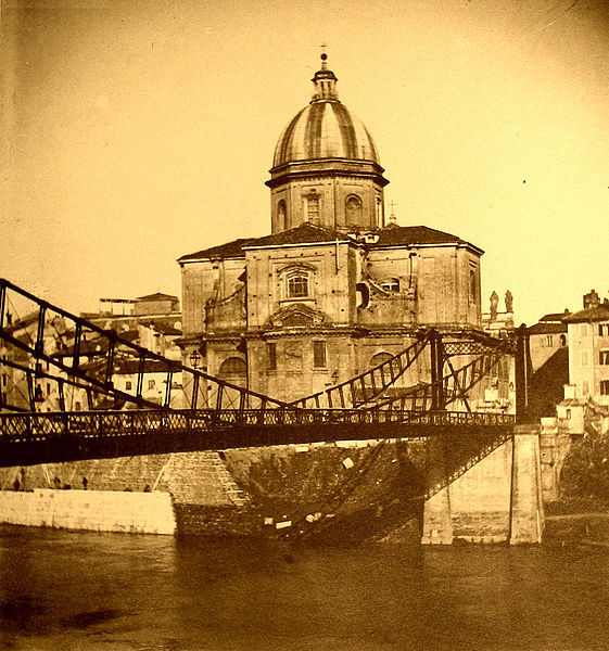 Iron bridge at San Giovanni dei Fiorentini, Rome