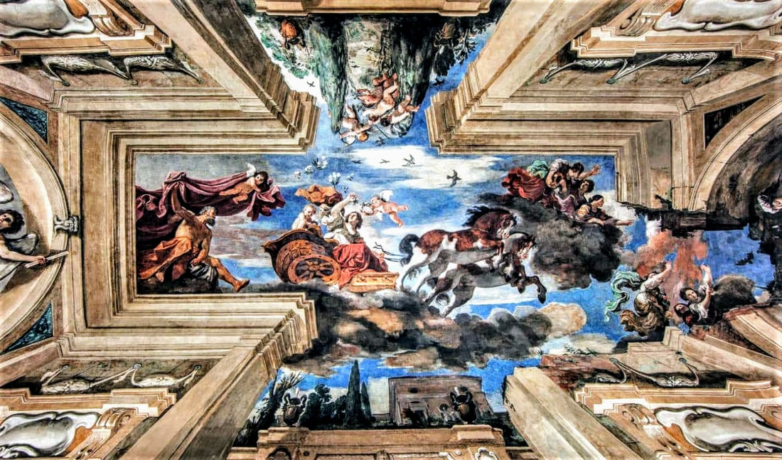 L'Aurora (1621) by Guercino, Casino dell' Aurora di Villa Boncompagni-Ludovisi, Rome