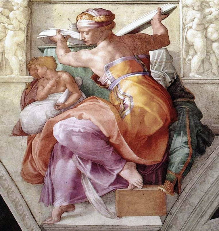 Libyan sibyl, fresco by Michelangelo, Sistine Chapel, Rome