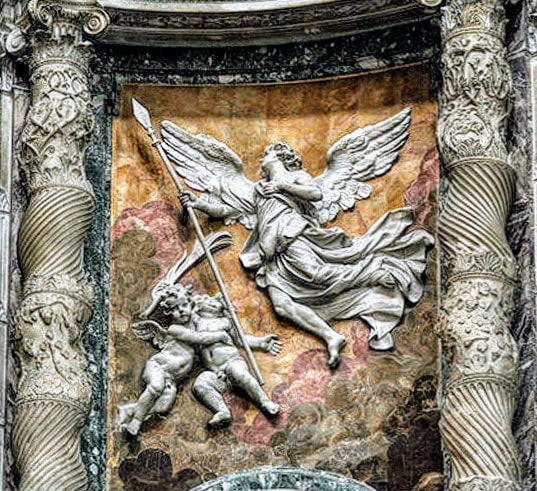 Loggia above statue of St Longinus, St Peter's Basilica, Rome