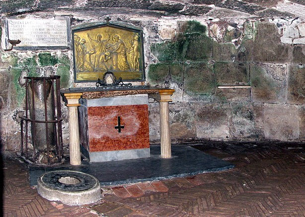 Altar to St Peter, Mamertine Prison, Rome