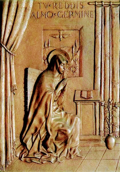 'Mary and the Annunciation' (Holy Door), St Peter's Basilica, Rome