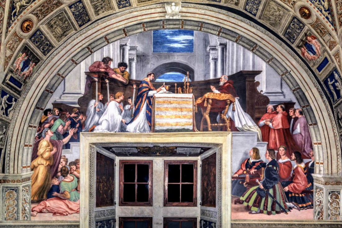 Mass at Bolsena by Raphael, Stanza di Eliodoro, Vatican Museums, Rome
