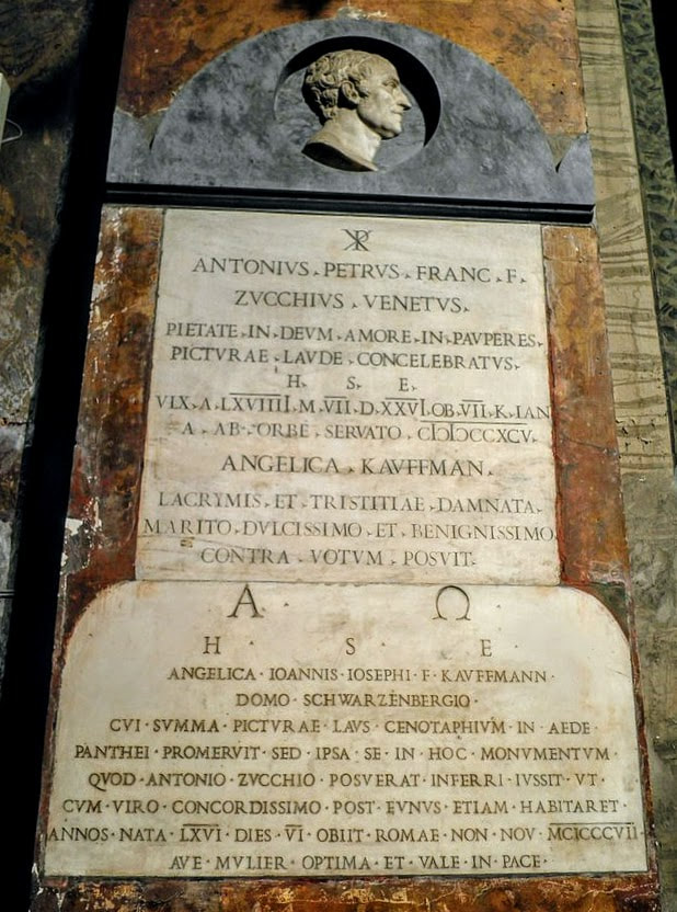 Monument to Antonio Zucchi and Angelica Kauffman, Sant' Andrea delle Fratte, Rome