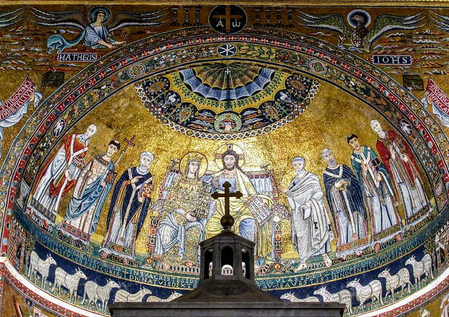 Mosaic, apse of Santa Maria in Trastevere, Rome