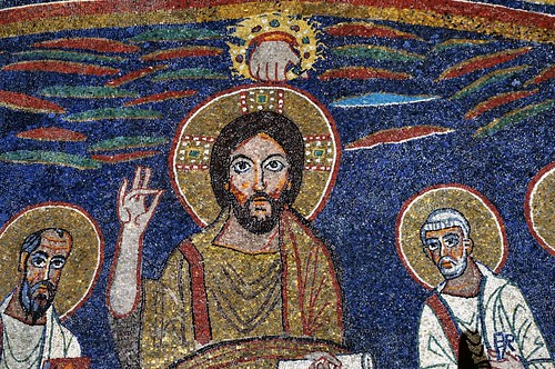 Mosaic (detail), church of Santa Cecilia in Trastevere, Rome
