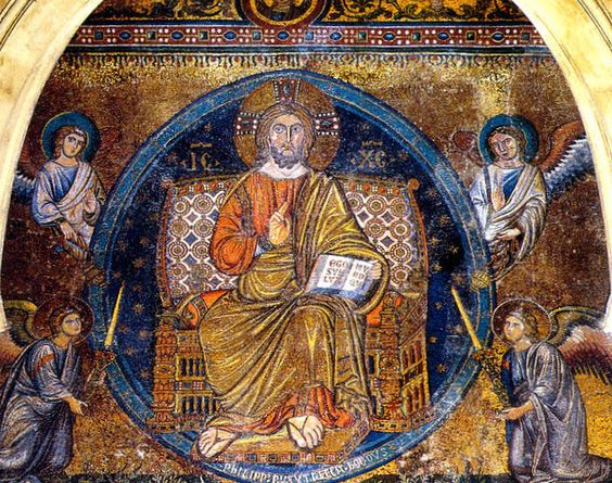 Mosaic, facade of the church of Santa Maria Maggiore, Rome