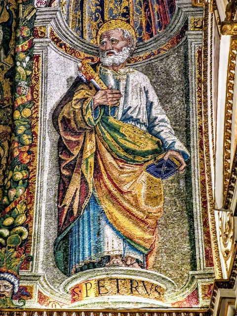 Mosaic of St Peter, Chapel of St Helen, Santa Croce in Gerusalemme, Rome