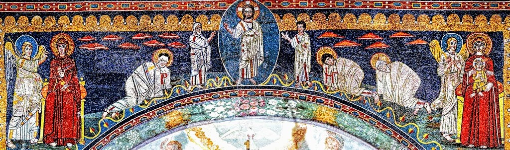 Mosaic of the Transfiguration, church of Santi Nereo e Achilleo, Rome