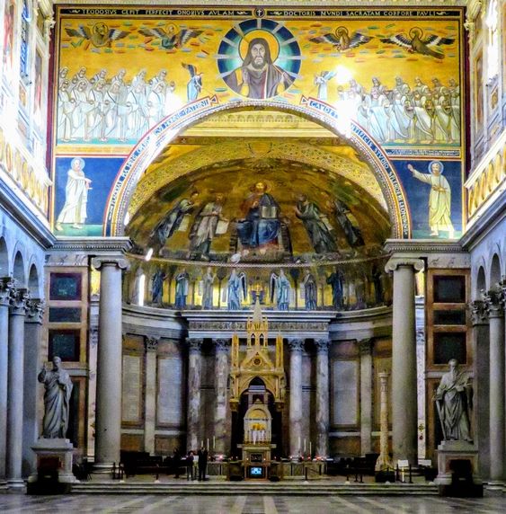 Mosaics, church of San Paolo fuori le Mura (St Paul Outside the Walls), Rome