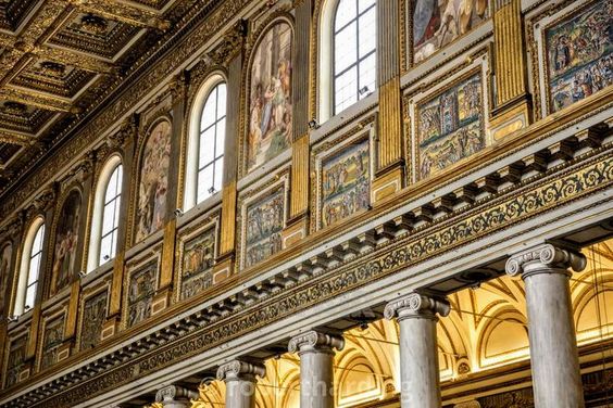 Mosaics in the nave of the church of Santa Maria Maggiore, Rome