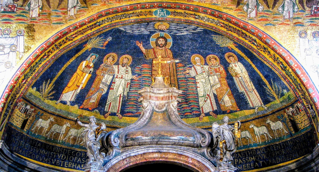 Mosaics, apse of church of Santa Prassede, Rome