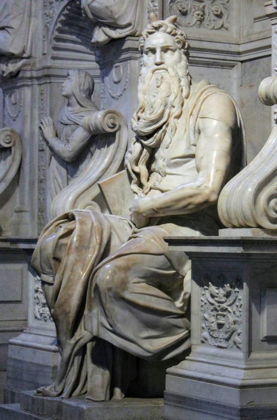 Moses by Michelangelo, the church of San Pietro in Vincoli, Rome
