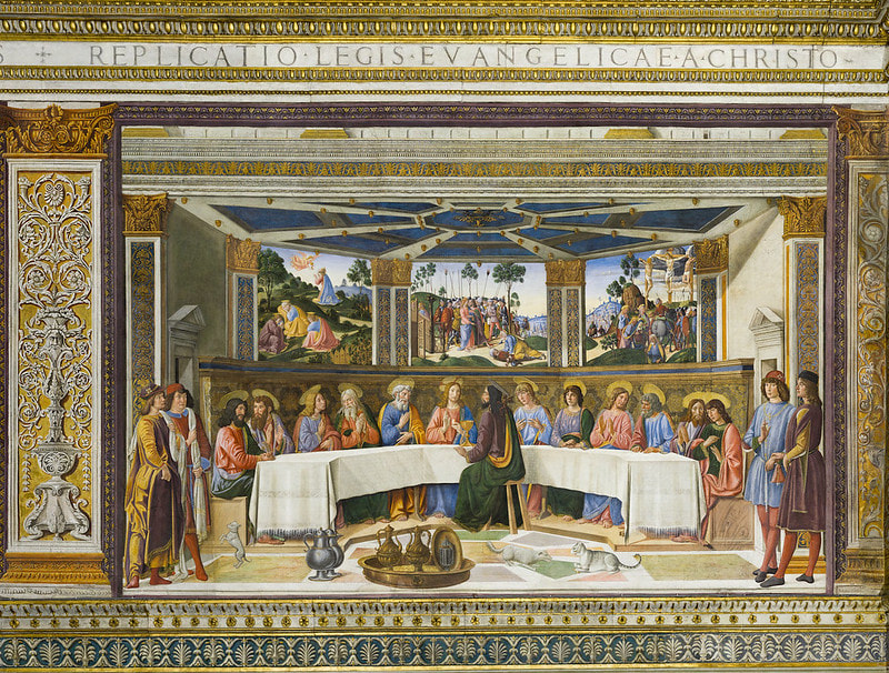 The Last Supper by Cosimo Rosselli, Sistine Chapel, Rome