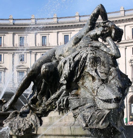 Nymph of Underground Waters, Fountain of the Naiads, Piazza della Repubblica, Rome