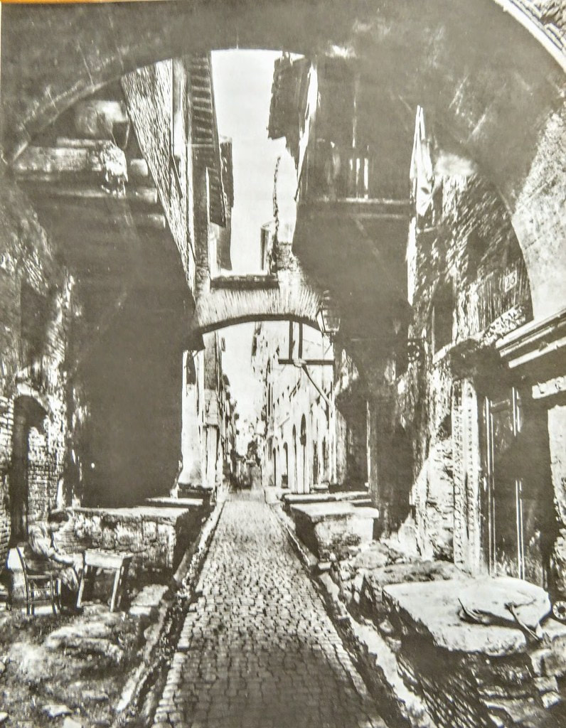 Old photograph of the Jewish Ghetto, Rome