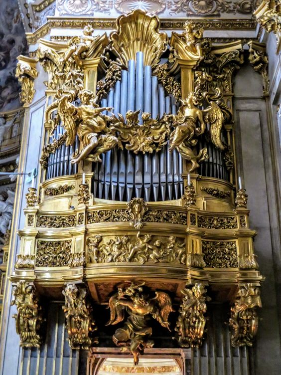 One of the two Baroque organ cases of the Chiesa Nuova, Rome