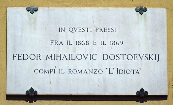 Plaque to Fyodor Dostoevsky, Via Guicciardini, Florence