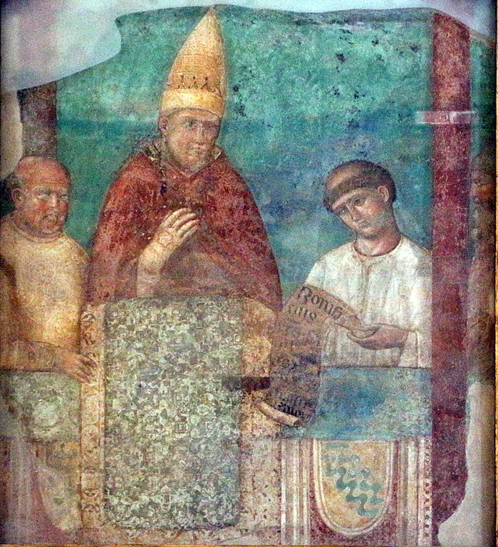 Pope Boniface VIII Proclaims a Jubilee Year, fresco by Giotto, St John Lateran, Rome