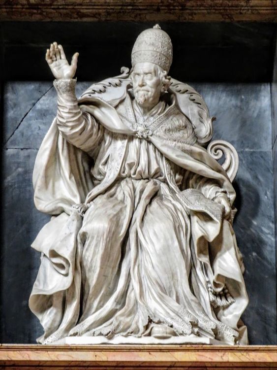 Pope Clement IX (r. 1667-69) by Domeico Guidi, Santa Maria Maggiore, Rome