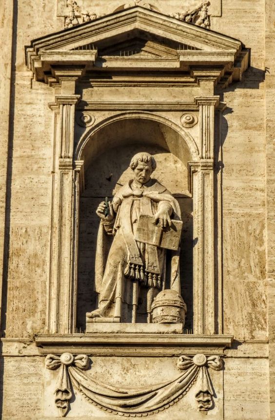 Pope St Gregory the Great, facade of the Chiesa Nuova, Rome
