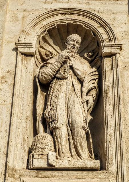 Pope St Sixtus II, facade of the church of Santi Domenico e Sisto, Rome