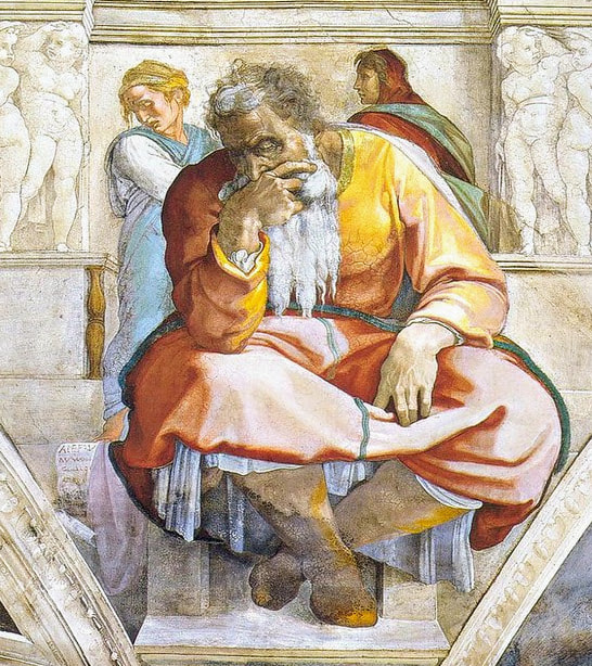 Prophet Jeremiah, fresco by Michelangelo, Sistine Chapel