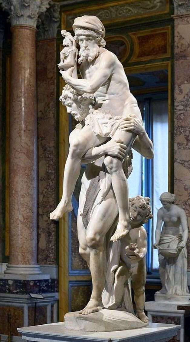 Aeneas, Anchises and Ascanius (1618-19), sculpture by Gian Lorenzo Bernini, Galleria Borghese, Rome
