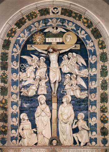 Alessandri Crucifixion by Andrea della Robbia, Chiesa Maggiore, La Verna