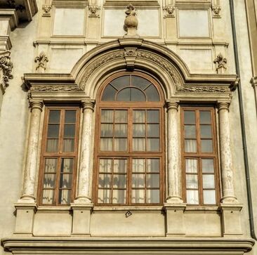 An example of a Serlian window, Palazzo Pamphilj, Rome